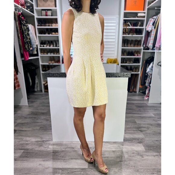 Cynthia Steffe Gold Ivory A-Line Dress $148 - Picture 8 of 10